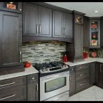 Gray kitchen cabinet