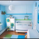 Mavi bebek odası dekorasyonu