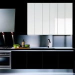 Modern siyah beyaz renklerle mutfak dekorasyonu