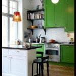 Yeşil beyaz mutfak modelleri