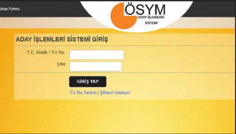 ÖSYM AİS giriş