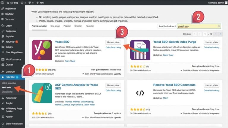 wordpress eklentileri